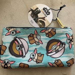 NEW Disney Star Wars The Child Nylon Pouch Loungefly Zipper Closure